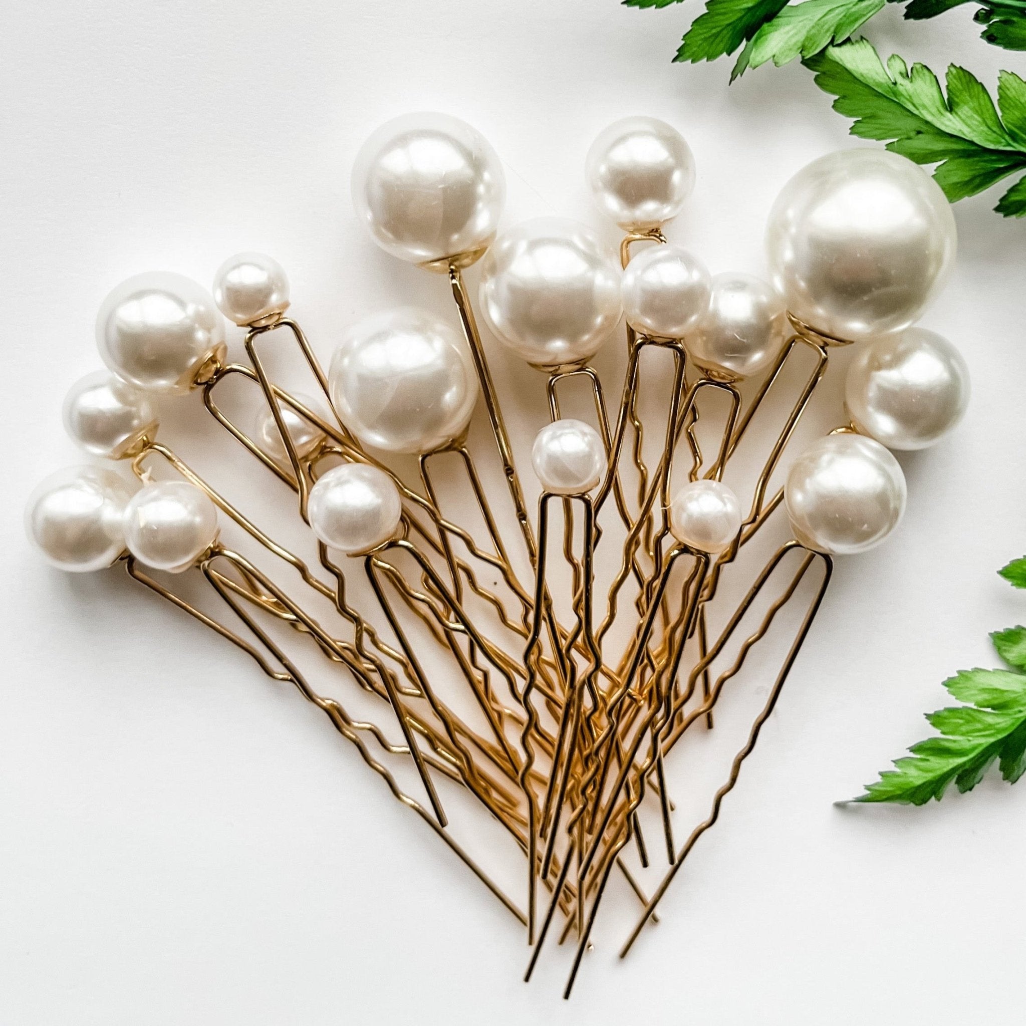 Pearl Gold Hair Pins – Papiro