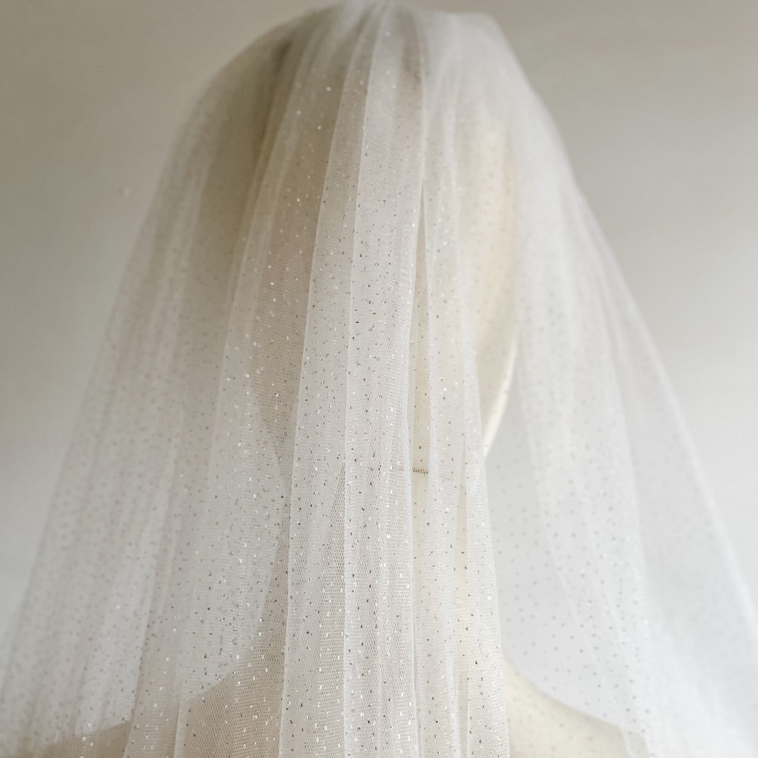 White Glitter Bride Wedding Veil – Papiro